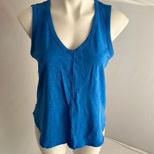 Bobi blue v-neck tank top